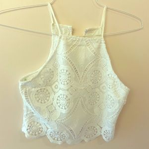 Abercrombie & Fitch lace crop top
